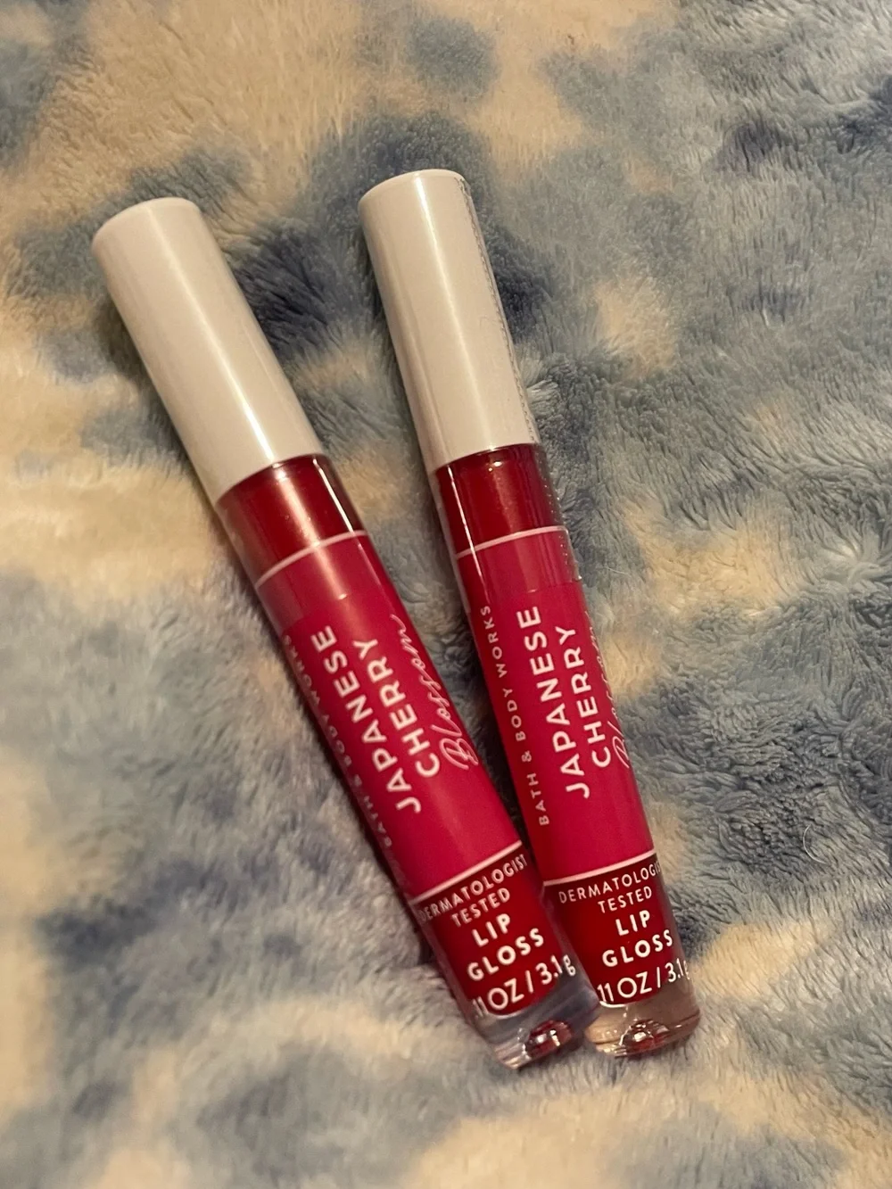 NWT Set of 2 Bath & Body Works JAPANESE CHERRY BLOSSOM Lip Gloss - Full Size